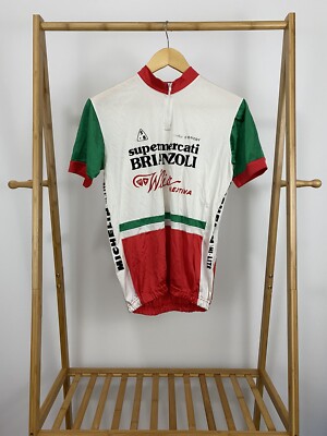 Vintage Supermercati Brianzoli SANTINI Radtrikot - Größe 4 - Italien Vintage Supermercati Brianzoli SANTINI Radtrikot - Größe 4 - Italien