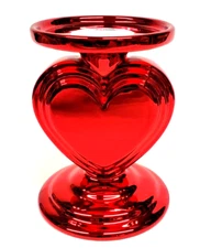 Bath Body Works ❤️ Valentine's Day RED HEART Single-wick Pedestal Candle Holder
