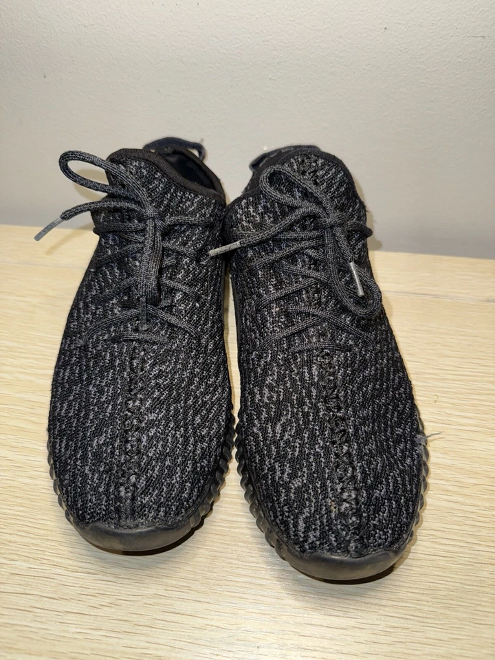 Adidas Yeezy Boost 350 V1 Pirata Negro 4/2015 RARO Talla EE. UU. 11 Faltan Plantillas Foto 2 de 4
