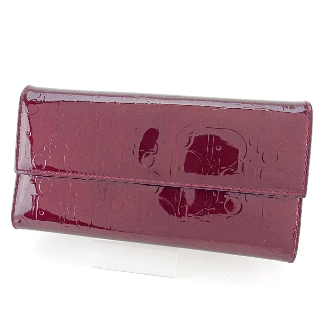 Portefeuille Dior sac à main fermeture éclair portefeuille violet femme authentique d'occasion T1484
