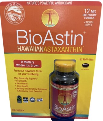 BioAstin Hawaiian Astaxanthin 12 mg Supplement 120 gel Caps