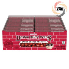 Full Box 24x Packs Boston Baked Beans Original Candy Coated Peanuts Candy  .8oz