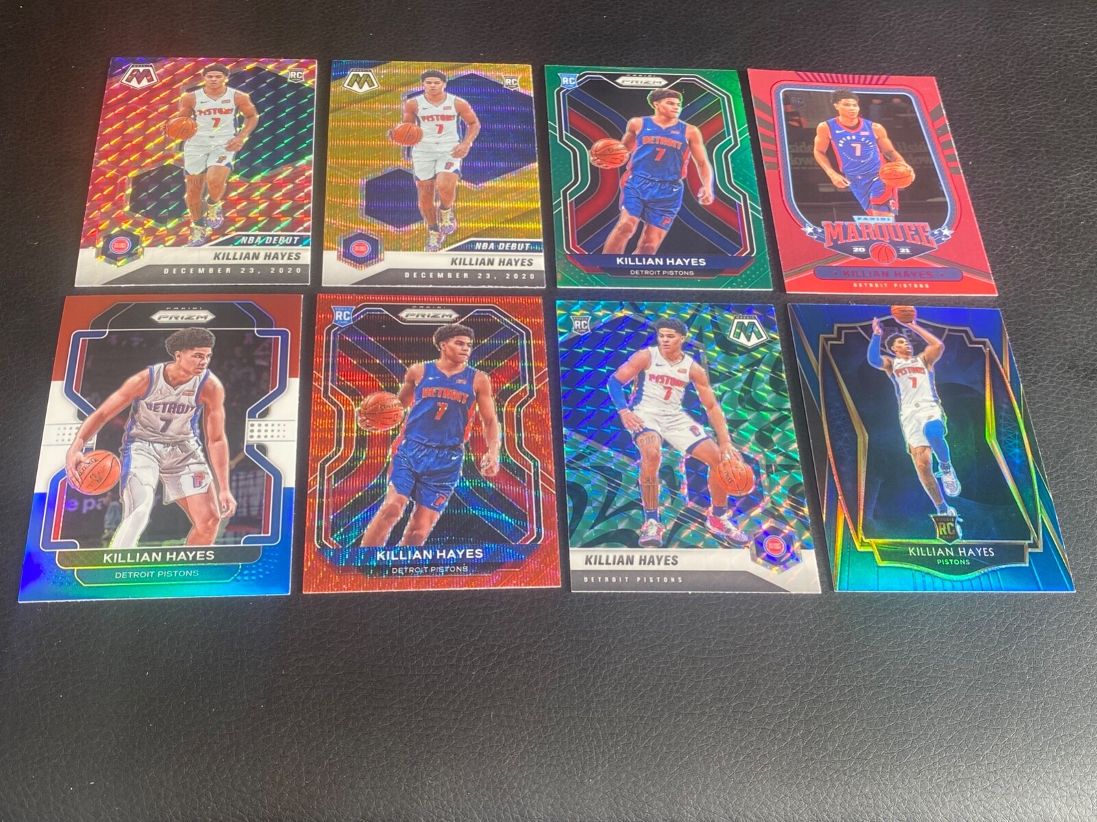 2020-21 Killian Hayes Gold Wave NBA Debut Panini Mosaic RC #270 Pistons (OBO)