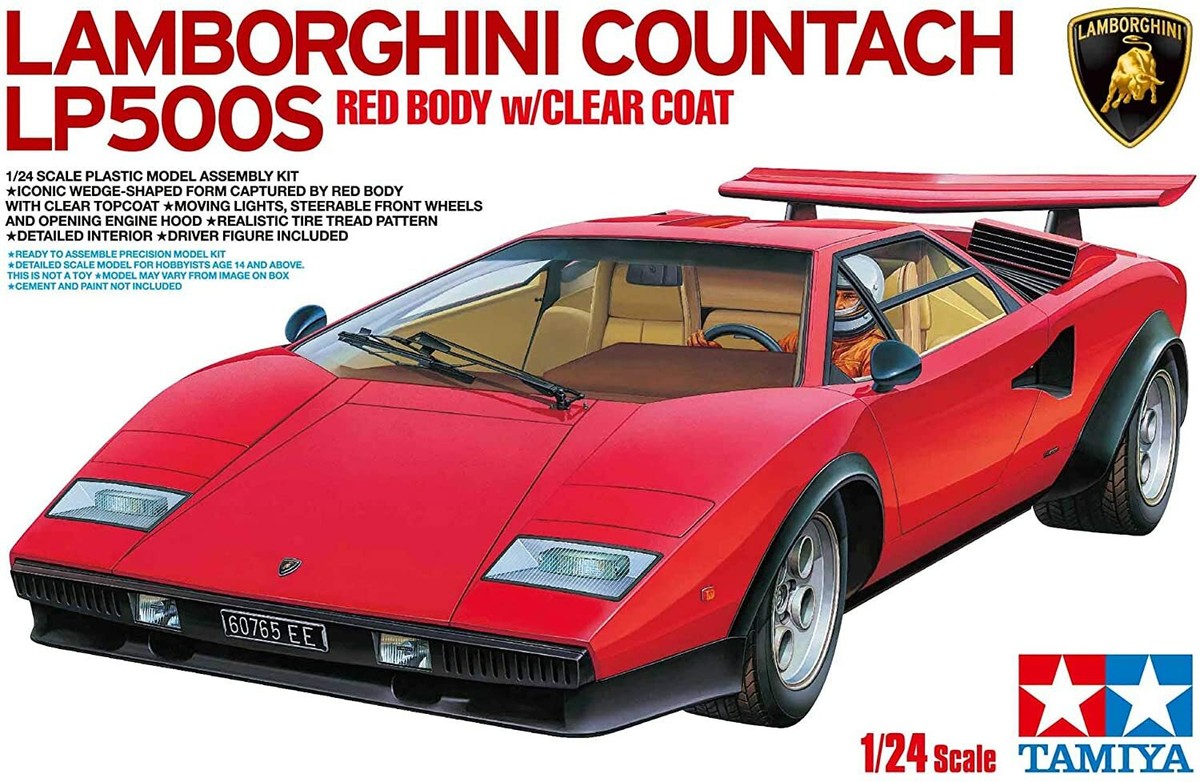 自動車 Tamiya 1/24 Lamborghini Countach Tamiya 1/24 Lamborghini Linea Bertone Countach LP400 Motor