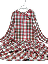 Disney Minnie Mouse Holiday Plaid Nightshirt - Night Gown Dress for Girls Size 4