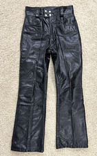 BROOKS LEATHER SPORTSWEAR pants sz 6 Biker Motorcycle 28x30 Detroit vintage 70s