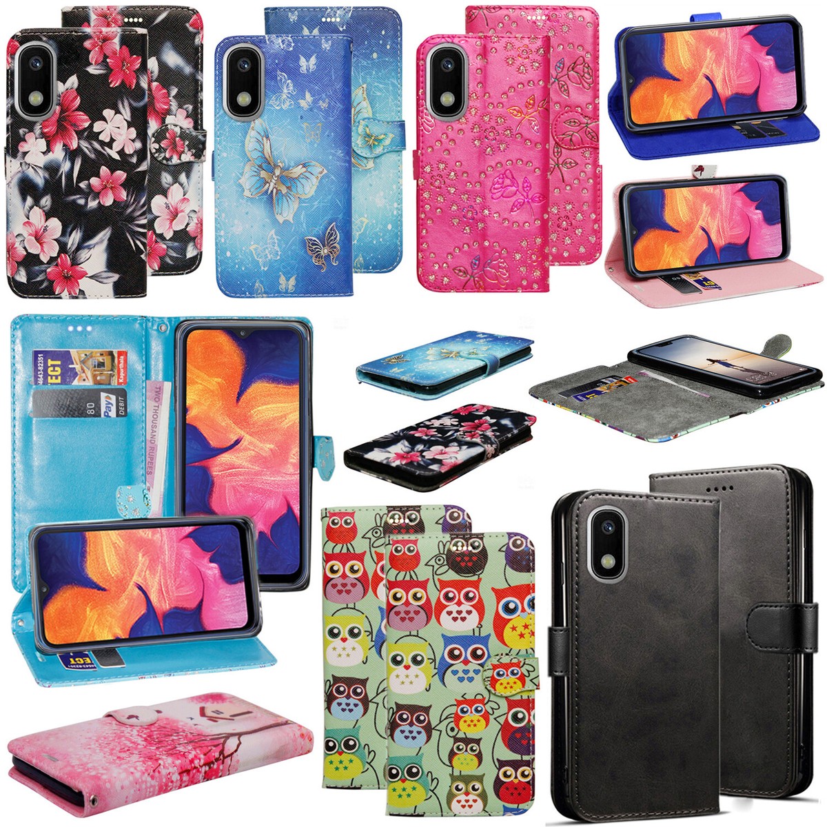 Case For Samsung Galaxy A10 A20E A70 A40 A50 A90 5G PU Leather Wallet Flip  Cover