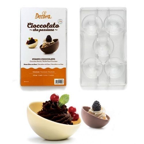 Stampo Cioccolatino 1/2 Sfera con Base 5 cavità