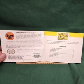 NES Nintendo Wheel of Fortune Family Edition manual only no game