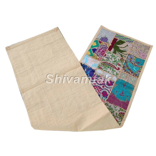 Indian Handmade Vintage Patchwork Table Runner Bohemian Wall Hanging 150cmx40cm - Picture 20 of 55