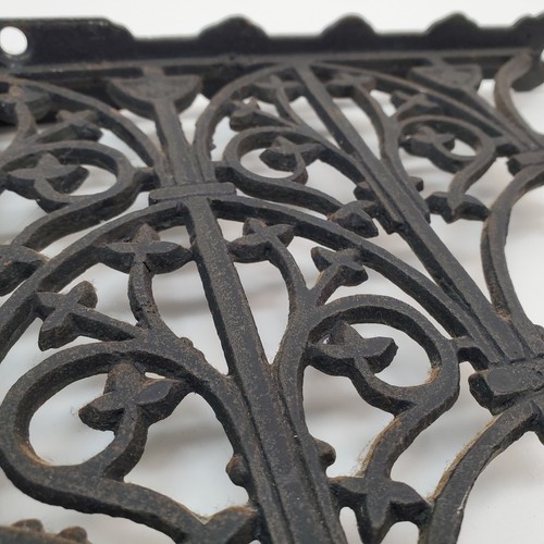 Staffe o pennacchi vintage antichi decorativi ornati in ghisa 10x8 - Foto 6 di 10