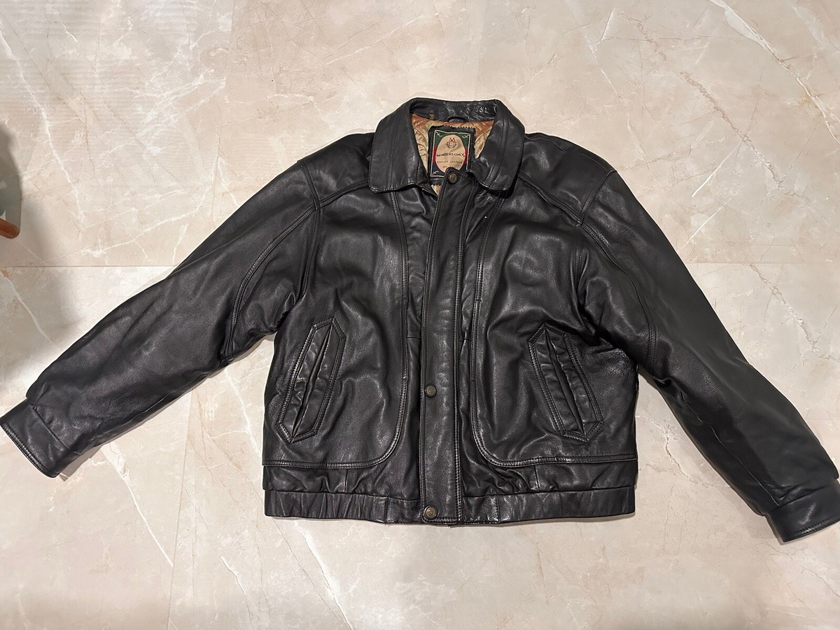C*u様 【お盆SALE】80s ブルゾンジャケット Vintage Members Only Mens Genuine Leather Bomber Brown Jacket Size