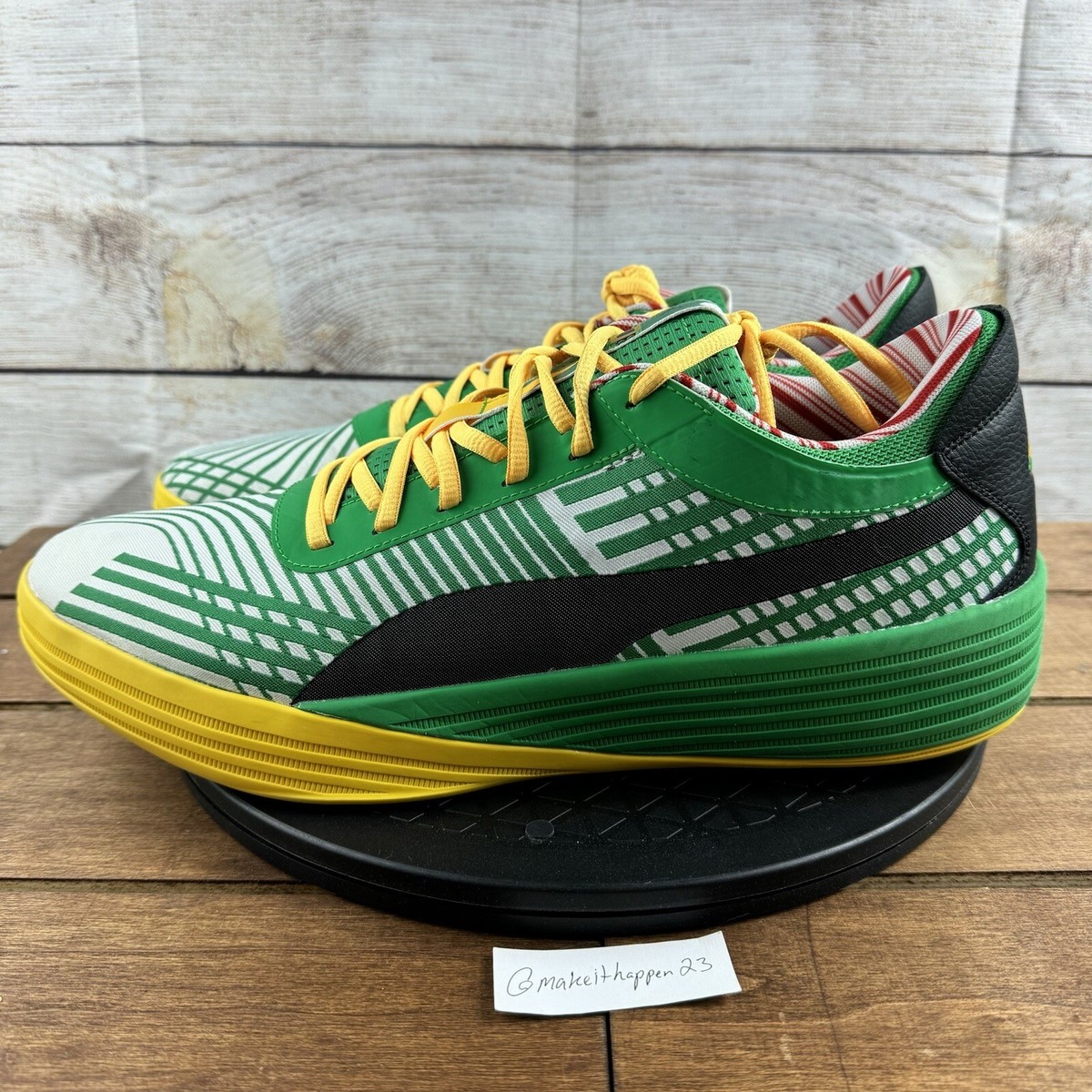 Yellow Puma Elf Sneakers PUMA Clyde All-Pro X 'Buddy The Elf' Green Yellow  Red 195315-