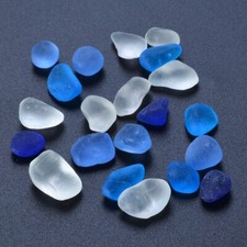 50Pcs Sea Beach Glass Beads Mixed Color Jewelry Vase Aquarium Decoration 10-16mm