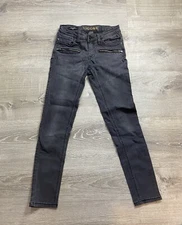 VIGOSS The Jagger Skinny Jeans Size 10 Black Light Wash Adjustable Waist Zippers
