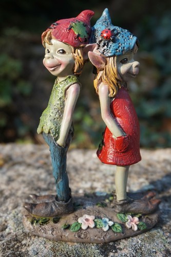 140074 FIGURINE TROLL COUPLE LOVE DOS A DOS AMOUR PIXIE ELFE PIXIES FEE - Imagen 5 de 6
