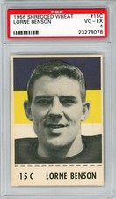 1956 Shredded Wheat Lorne Benson #15C PSA 4 P1440
