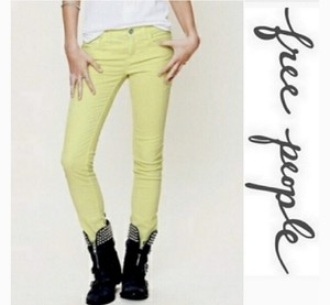 Free People Skinny Corduroy Cord Pants Sz 29 Neon Lime Green Nwt Ebay