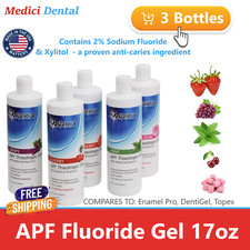 3Pk Dental APF Fluoride Gel 17oz with Vitamin E, 6 Flavors, Made in USA - MARK3