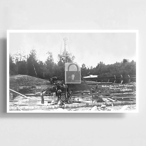 Dam Construction Three Lakes & Eagle River Wisconsin WI - REPRINT