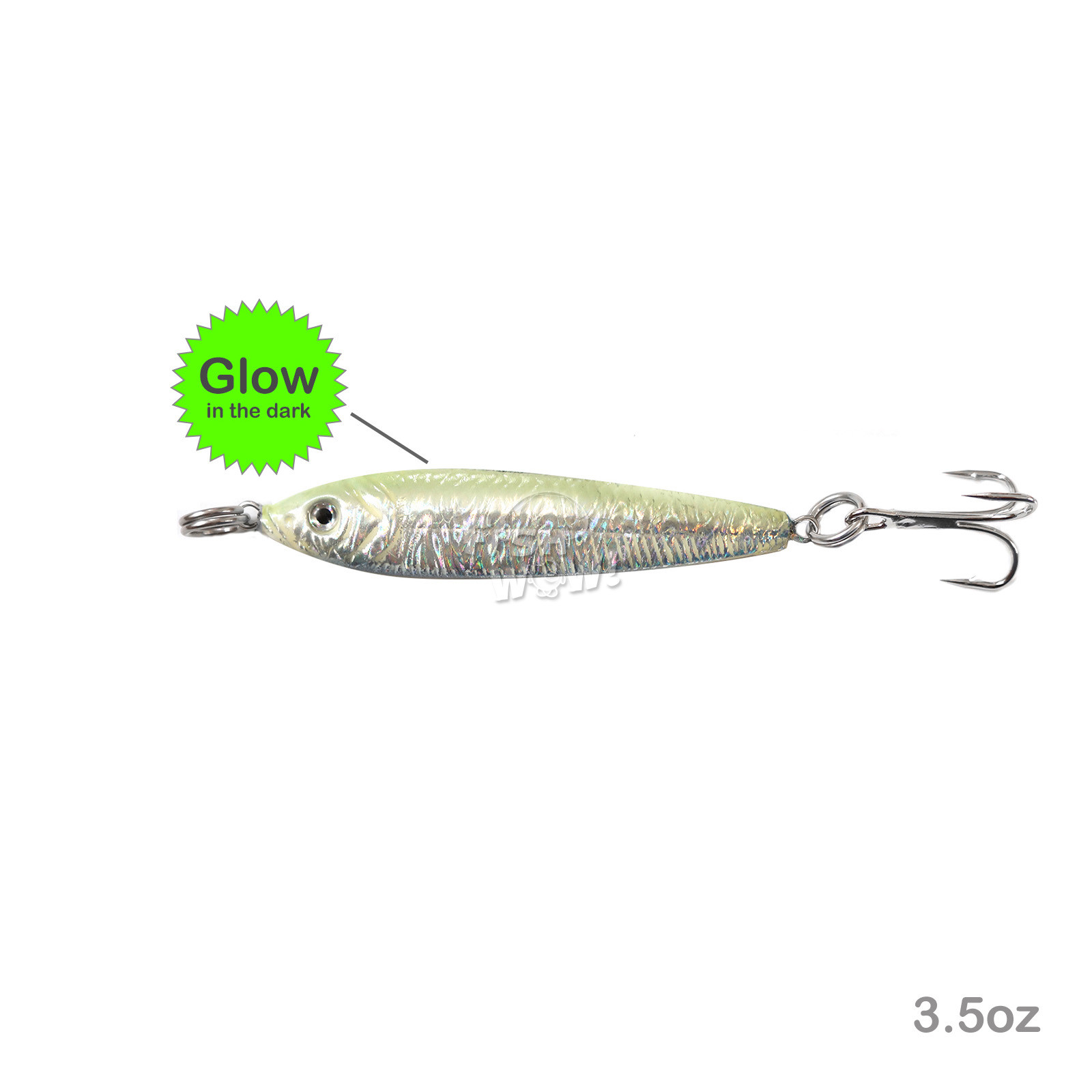 50pcs Fish WOW! Fishing Mega Live Bait 3.5oz Metal luna Jig Random Color Mix NEW - Image 3