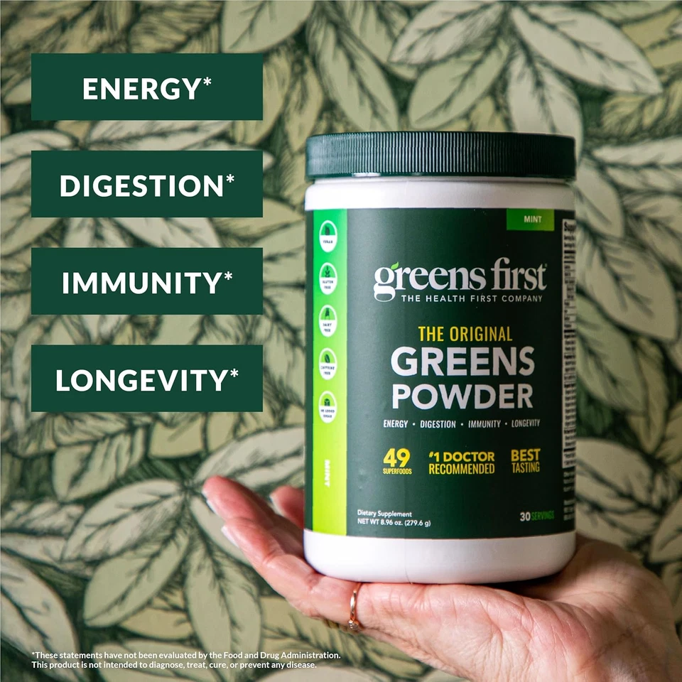 Greens First Original Greens Powder - 49 Superfoods - Organic Fruits & Veggies - - Image 2 of 4