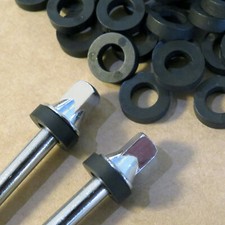 100 NEW Black THICK NYLON DRUM TENSION ROD WASHERS For Tom, Snare Bass Drums