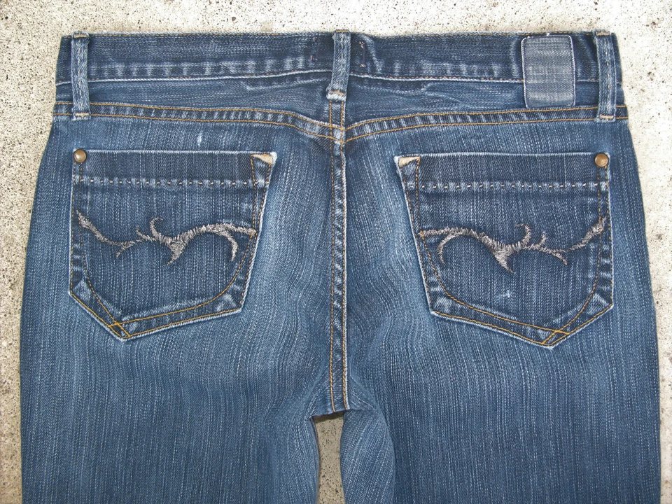 Jean GoldSign Goldschmied Misfit ajustado al tobillo talla 27 azul desgastado + elástico L27 Foto 2 de 4