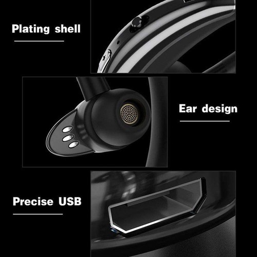 Wireless Bluetooth Handsfree Headphone Earphone Earbud Headsets For Smart Phone - Photo 8 sur 9