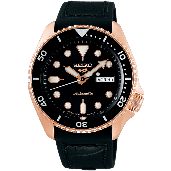 SEIKO 5 Sports SBSA028 Mechanical Automatic Watch Black x Gold