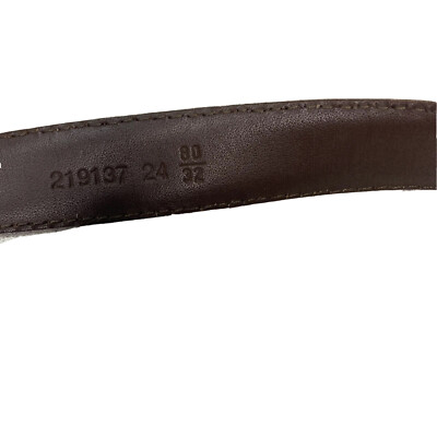 Christian Dior ブラックレザーベルト Christian Dior Unisex Burgundy Belt Skinny Split Leather 219137