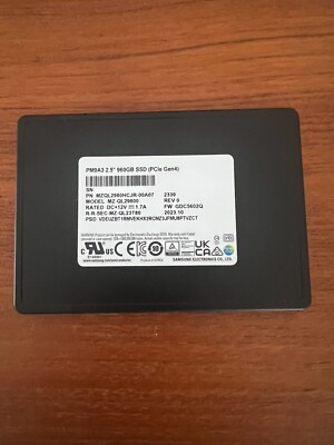 MZ-QL29600 Samsung PM9A3 960GB PCI-E Gen4 x4 NVMe 2.5'' U.2 SSD