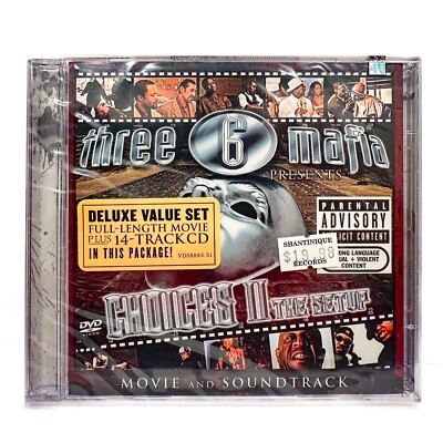 Sealed Three Six Mafia - Choices II: The Setup (CD/DVD 2005) Movie & Soundtrack