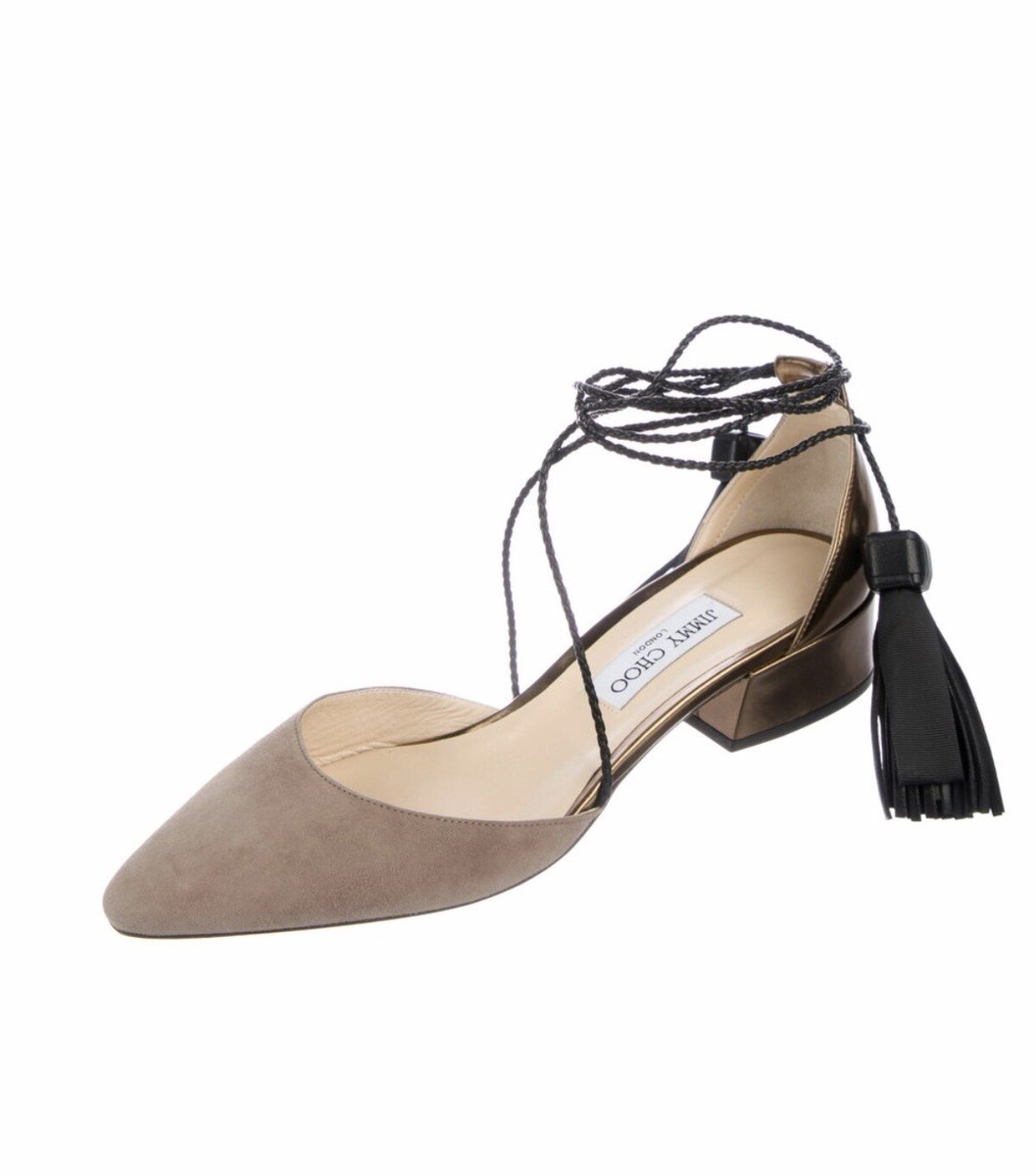 ジミーチュウ  DRESSshoes NIB Jimmy Choo 38 8 Black Vita Lace Up Cage Strappy Pointy