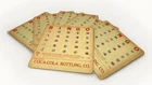 Vintage Coca Cola Bottling Co Original Cardboard Bingo Game Cards Lot Of 6 Rare
