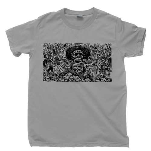 Jose Guadalupe Posada T Shirt Day Of Dead Mexican Hispanic Artist Mariachi Tee - Picture 1 of 16