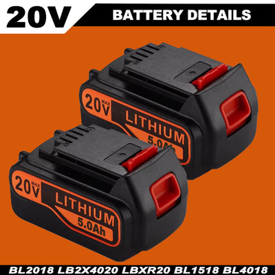 2x Neu 20V 5.0AH Li-Ion LBXR20 Akku für Black & Decker MAX Matrix LCS1620 LBX20
