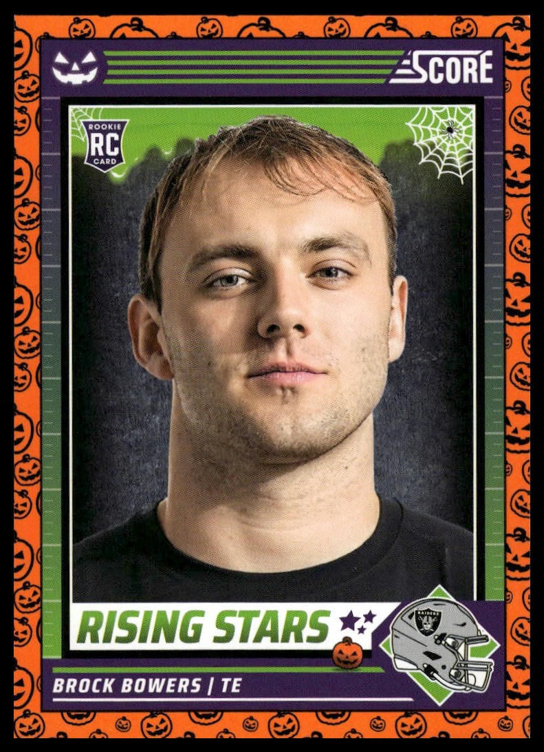 2024 Score-A-Treat #8 Brock Bowers Rising Stars Orange Pumpkin