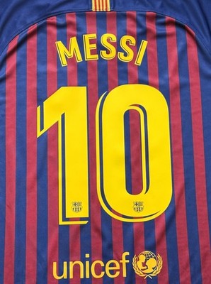 2018/19 Barcelona Home Jersey #10 Messi XL Nike Soccer La Liga Kit