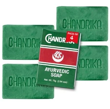 Chandrika Bar Soap 2.64 Ounces, 75 Grams (4 Pack)