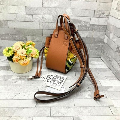 Loewe Hammock Mini Floral Shoulder Bag Diagonal Flower Embroidery 395003