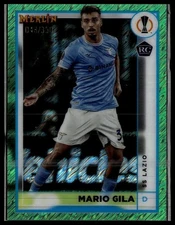 2022-23 Merlin Chrome #129 Mario Gila Neon Green Shimmer Refractor #/350 RC