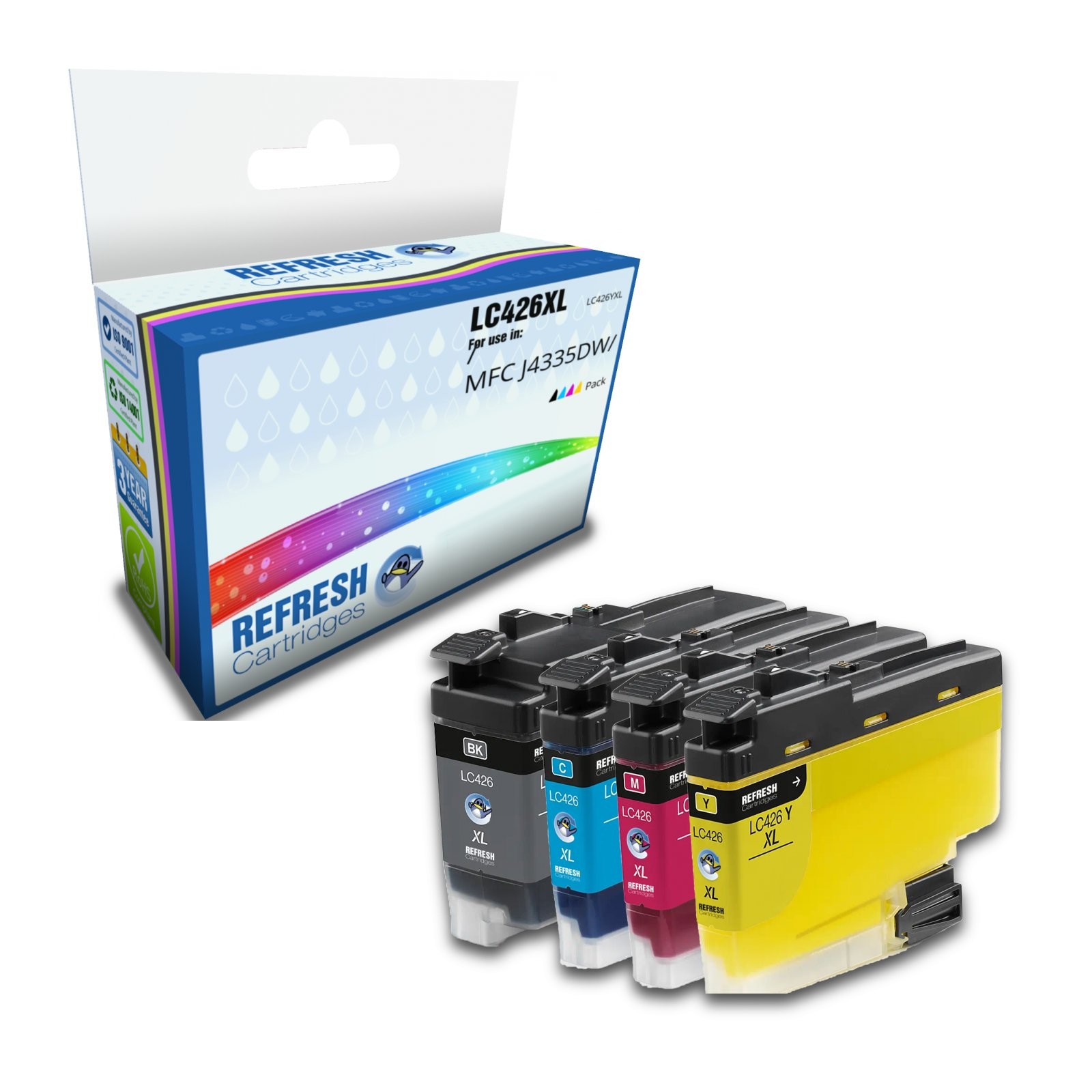 Refresh Cartridges Full Set Pack 4x LC426XL Ink Compatible With Brother Printers