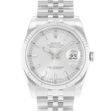 Rolex Datejust 36 116234 Silver Dial Steel Jubilee Automatic Mens Watch Papers