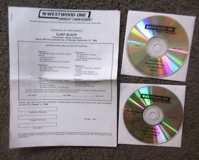 CLINT BLACK ''D'LECTRIFIED-ALBUM PREMIERE'' 1999 WESTWOOD ONE 2HR RADIO SHOW