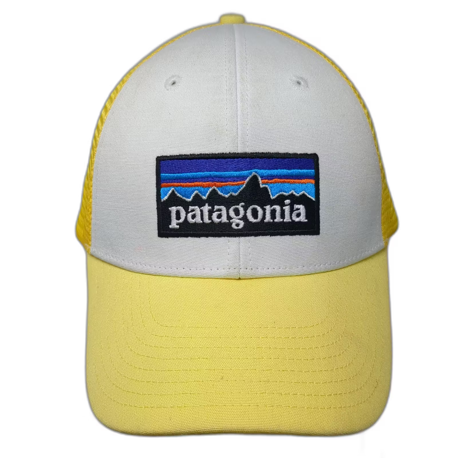 Yellow White One Size Mesh Back Adjustable Snapback Logo