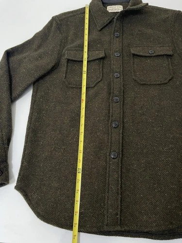 Imogene + Willie CPO Overshirt M Brown Shacket Shirt Jacket Wool Blend image 4