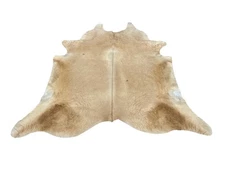 Natural Cow Western Modern  Chic Cowhide Rug Beige Durable Free Shipping