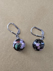 Vintage Cloisonne Dangle Drop Earrings - Sterling Silver Marked - 925 HC — photo 5