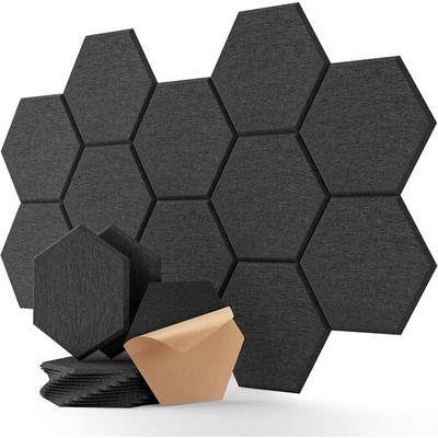 Hexagon Akustikpaneele Selbstklebend 12 Stück Akustikschaumstoff Schalldämmung
